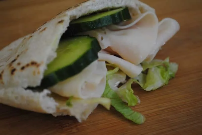 Stuffed Turkey and Cream Cheese Pitas recipe