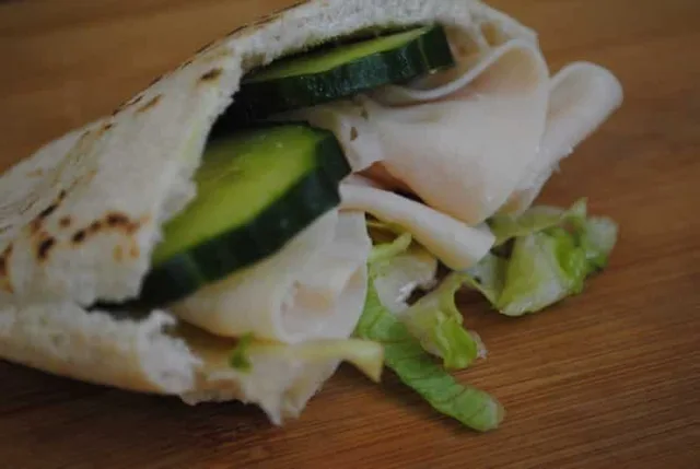Stuffed Turkey and Cream Cheese Pitas recipe