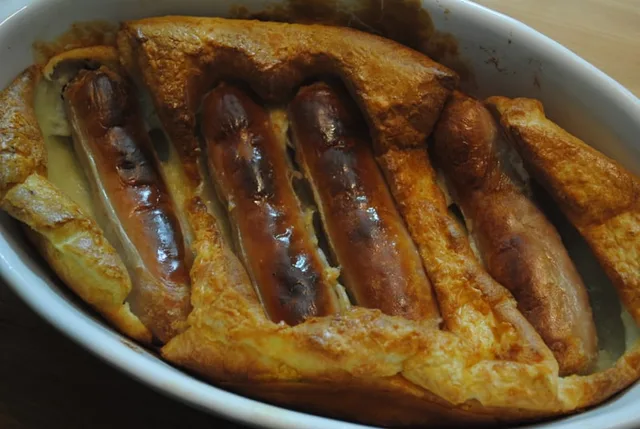Homemade toad in the hole recipe