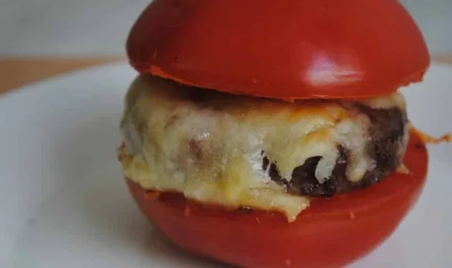 No Bun Tomato Burgers Recipe
