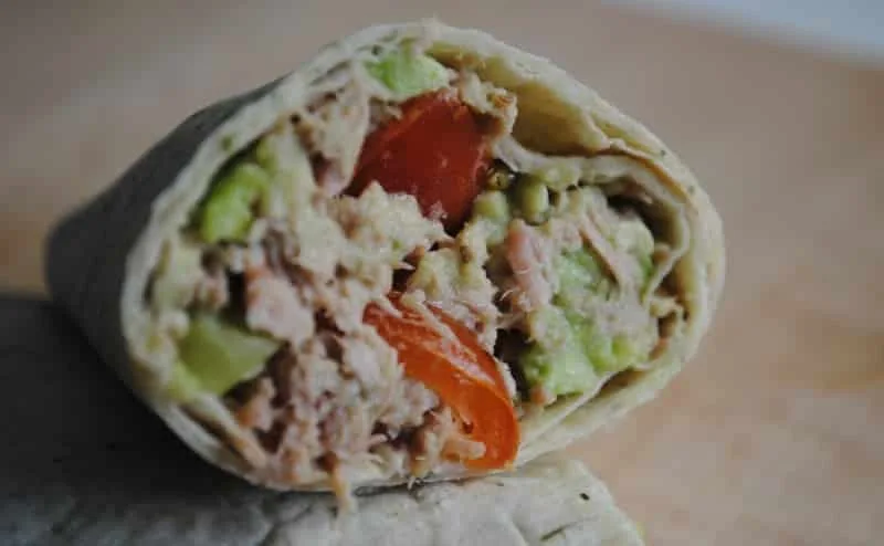 Healthy Tuna and Avocado Salad Wraps Recipe