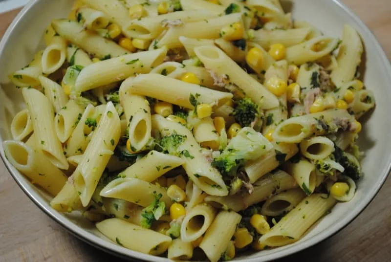 Broccoli, Sweetcorn and Tuna Pasta Recipe
