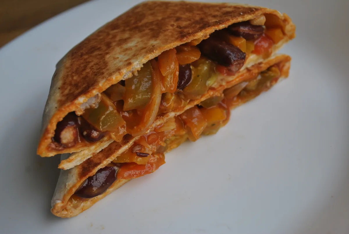 vegan vegetable bean toasted tortilla recipe - 3