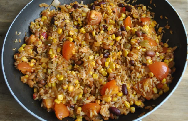 vegan veggie burrito rice recipe - 1