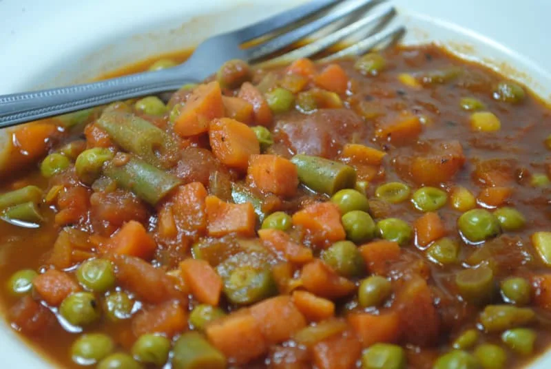 Simple and fast Vegetarian curry student recipe